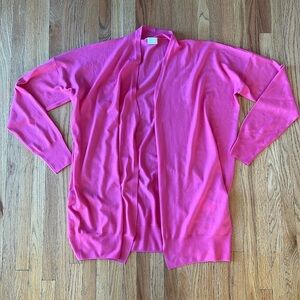 Pink 100% Virgin Wool Cardigan S/M Fedeli